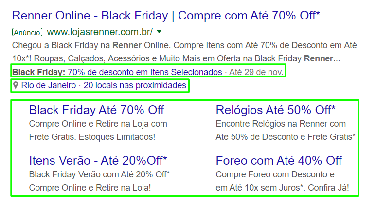 Google Ads ad relevance, example ad 3